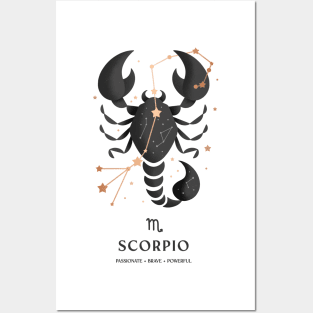 Scorpio Constellation Zodiac Series Posters and Art